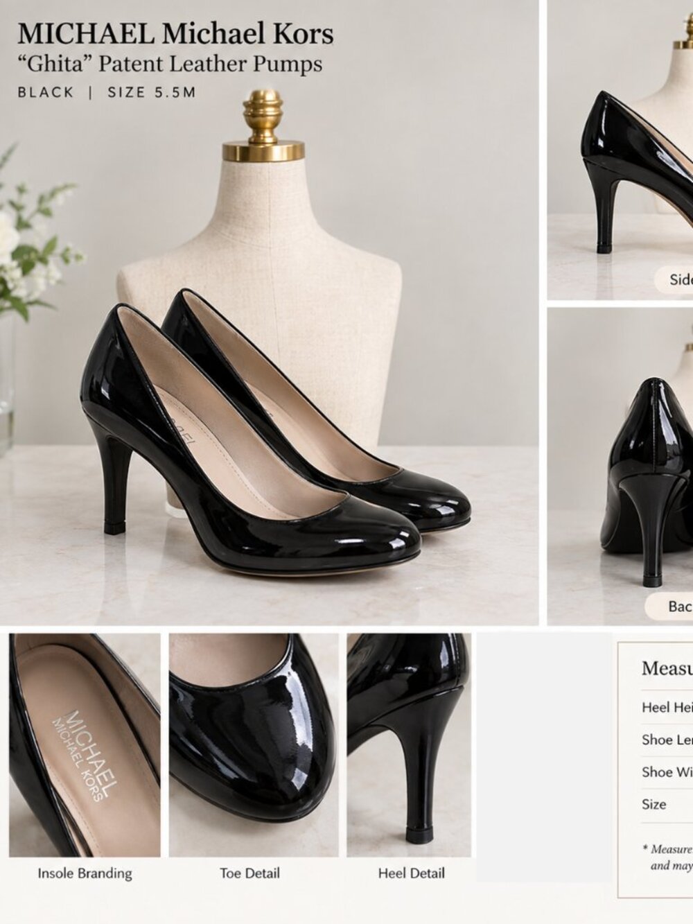 MICHAEL Michael Kors “Ghita” Patent Leather Pumps | Nude | 5.5M | NEVER WORN